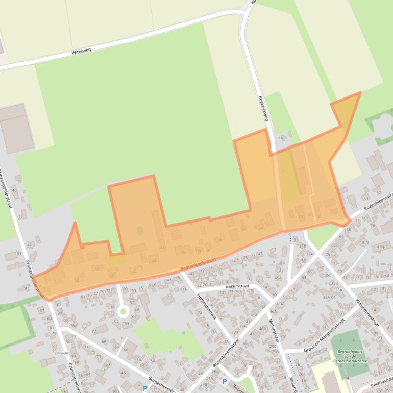 Kaart van postcodegebied 4921KB.