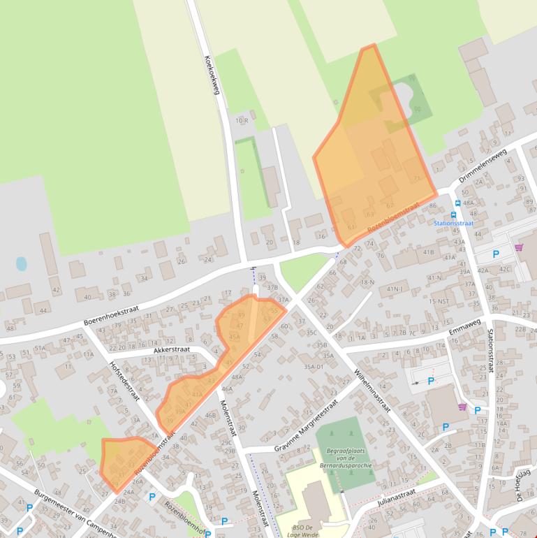 Kaart van postcodegebied 4921KE.