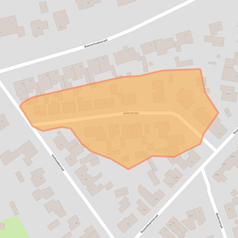 Kaart van postcodegebied 4921KP.