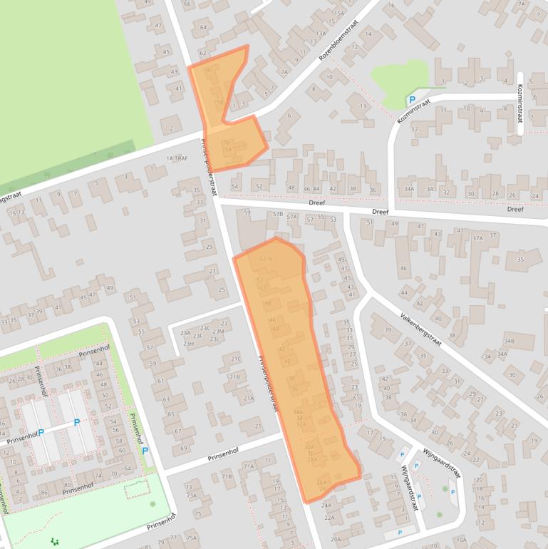 Kaart van postcodegebied 4921KX.