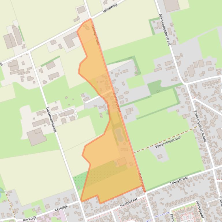 Kaart van postcodegebied 4921LE.