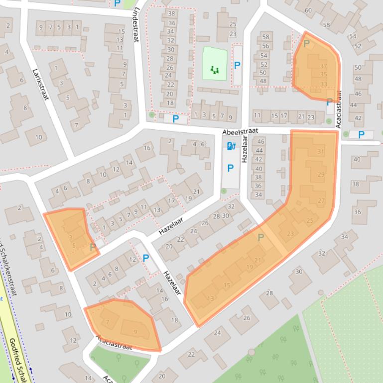 Kaart van postcodegebied 4921MB.