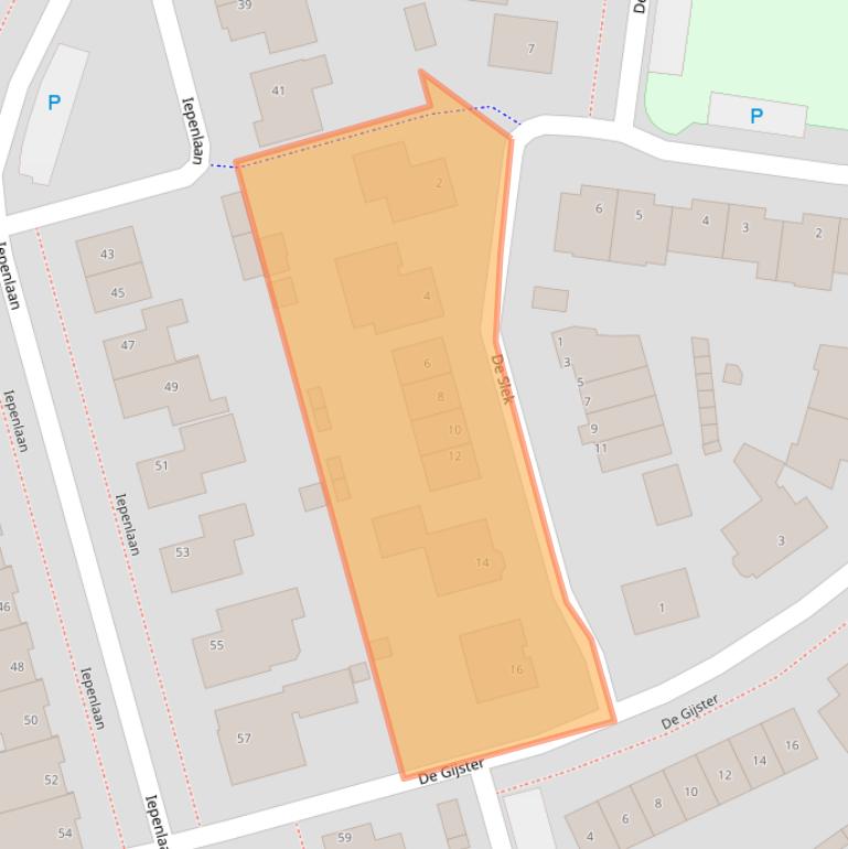 Kaart van postcodegebied 4921NB.