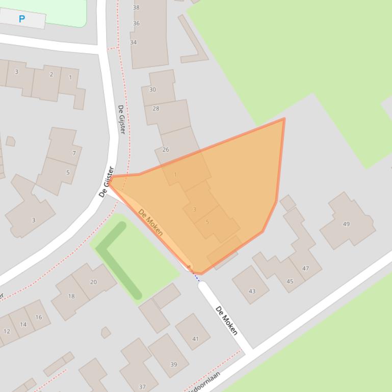 Kaart van postcodegebied 4921NG.