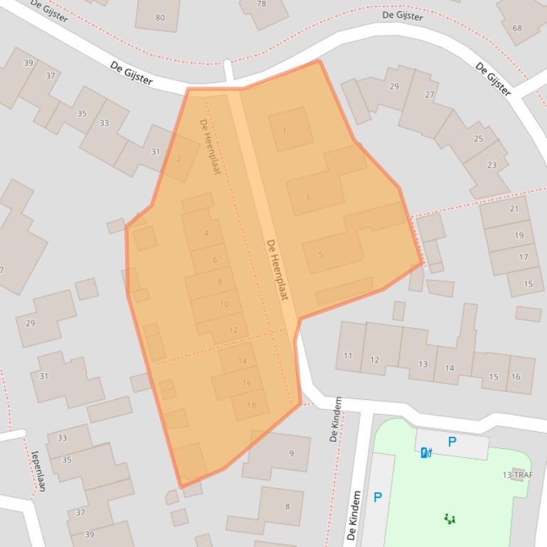 Kaart van postcodegebied 4921NJ.