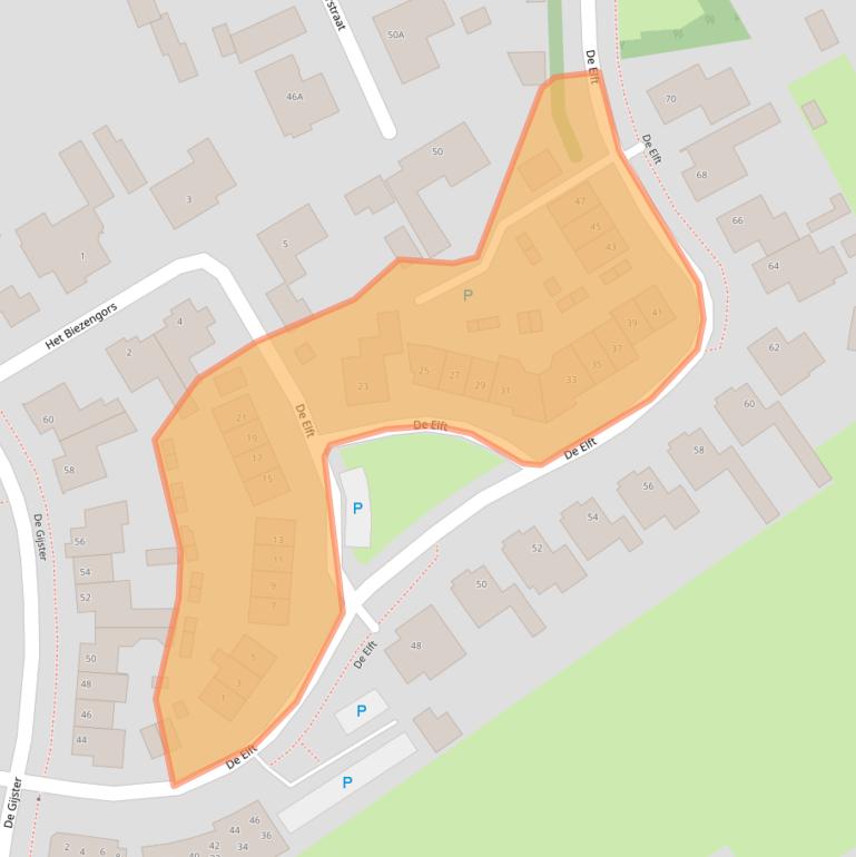 Kaart van postcodegebied 4921NM.