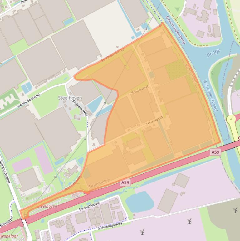 Kaart van postcodegebied 4921PM.