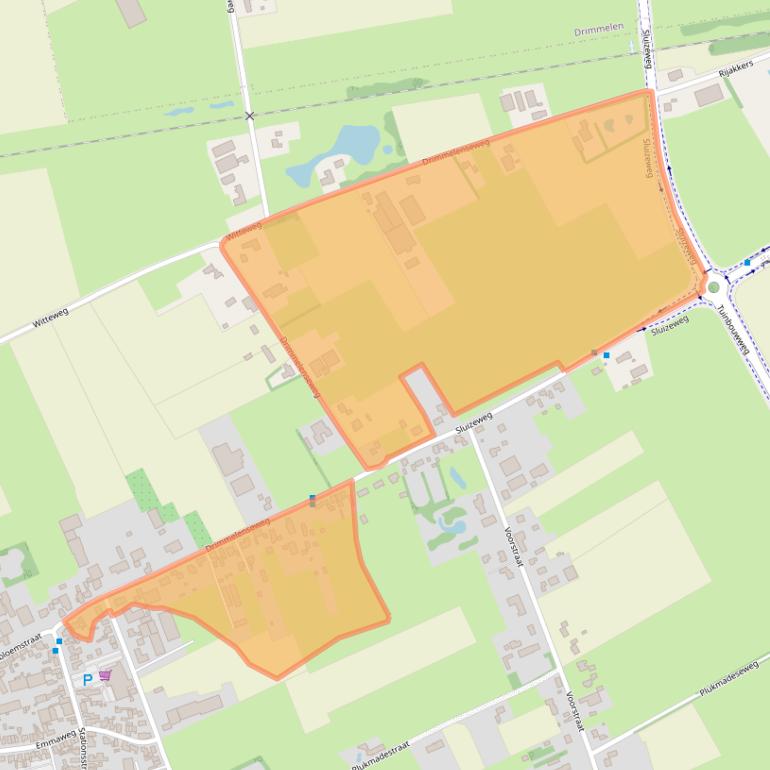 Kaart van postcodegebied 4921SG.