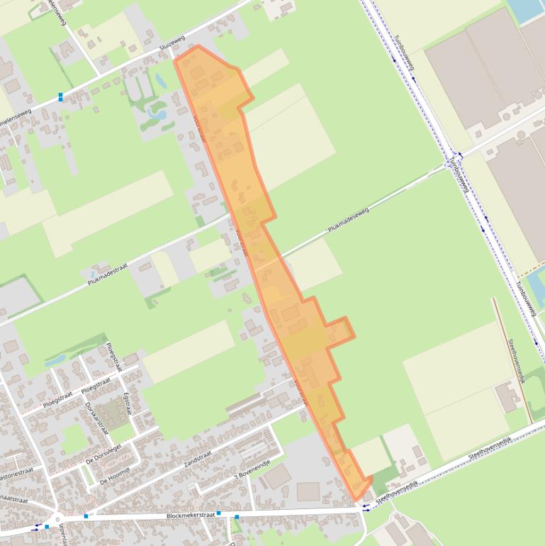 Kaart van postcodegebied 4921SJ.