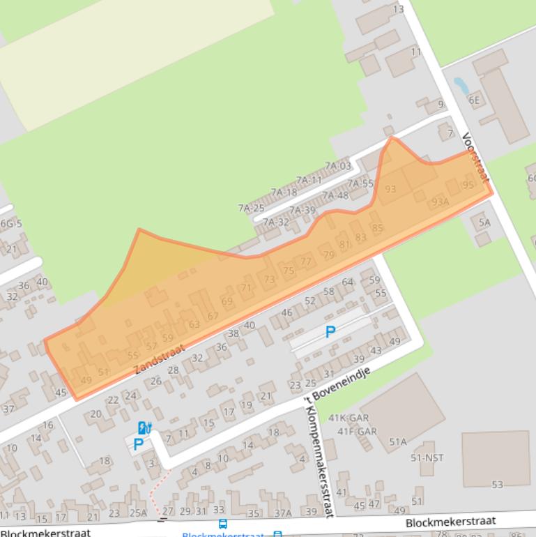 Kaart van postcodegebied 4921SL.