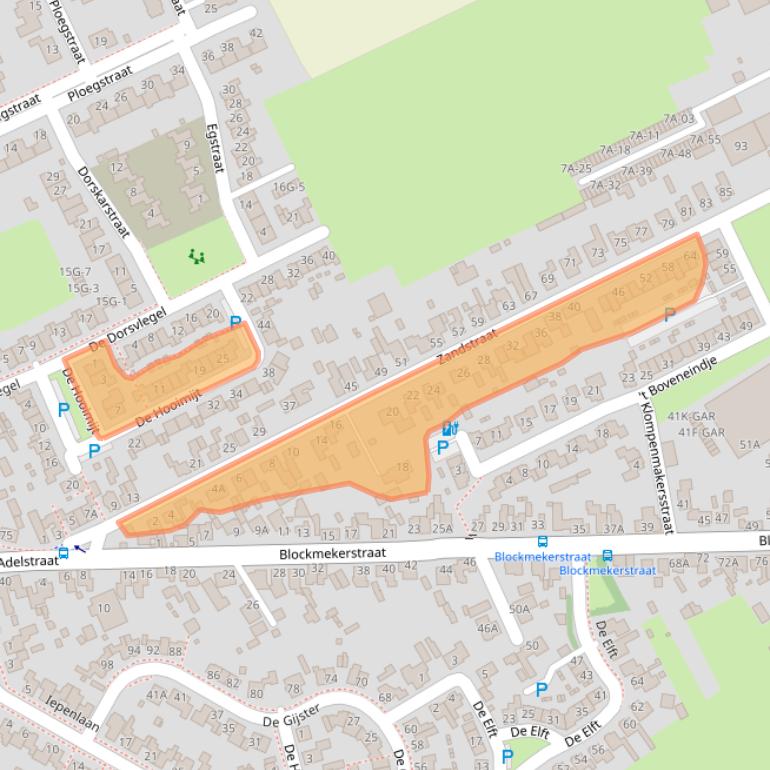 Kaart van postcodegebied 4921SM.