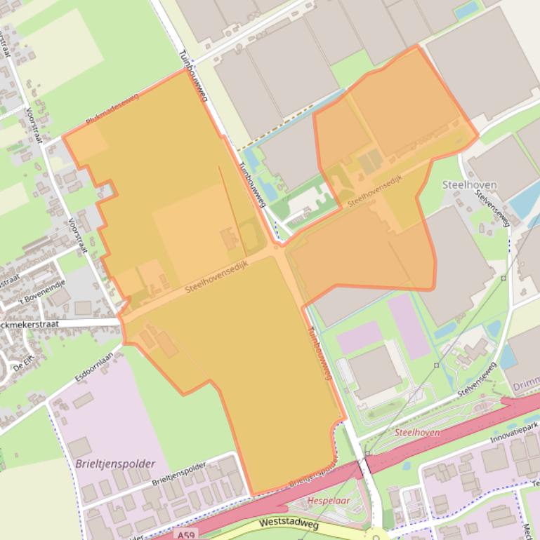 Kaart van postcodegebied 4921SV.