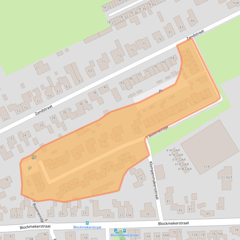 Kaart van postcodegebied 4921SW.