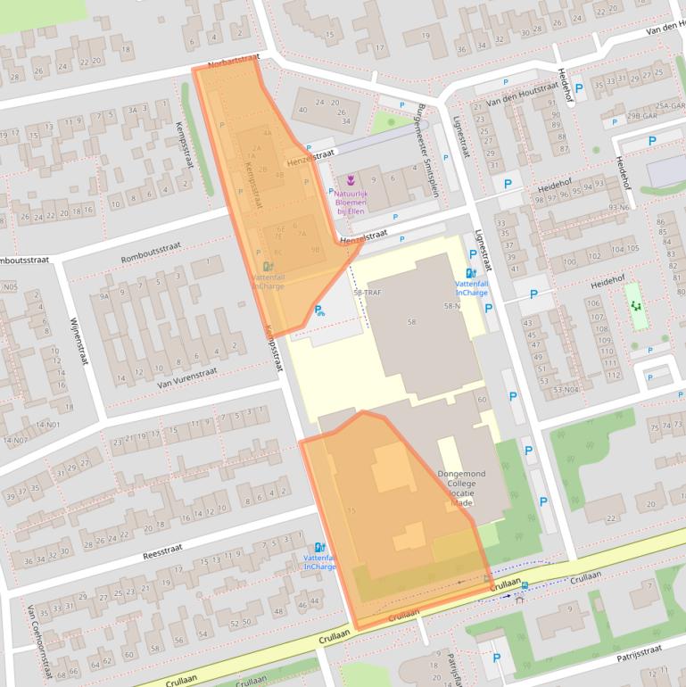 Kaart van postcodegebied 4921TB.
