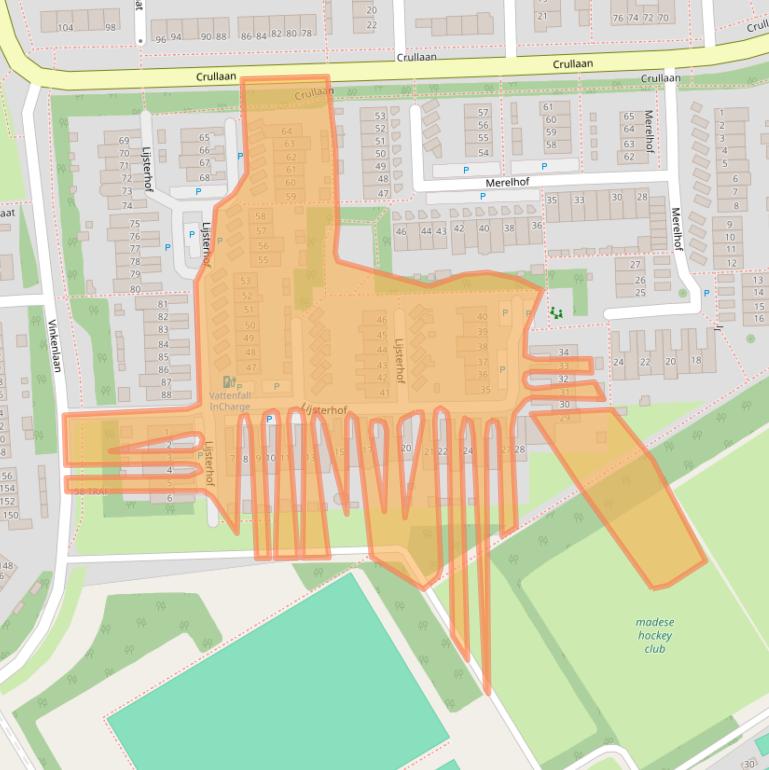 Kaart van postcodegebied 4921VR.