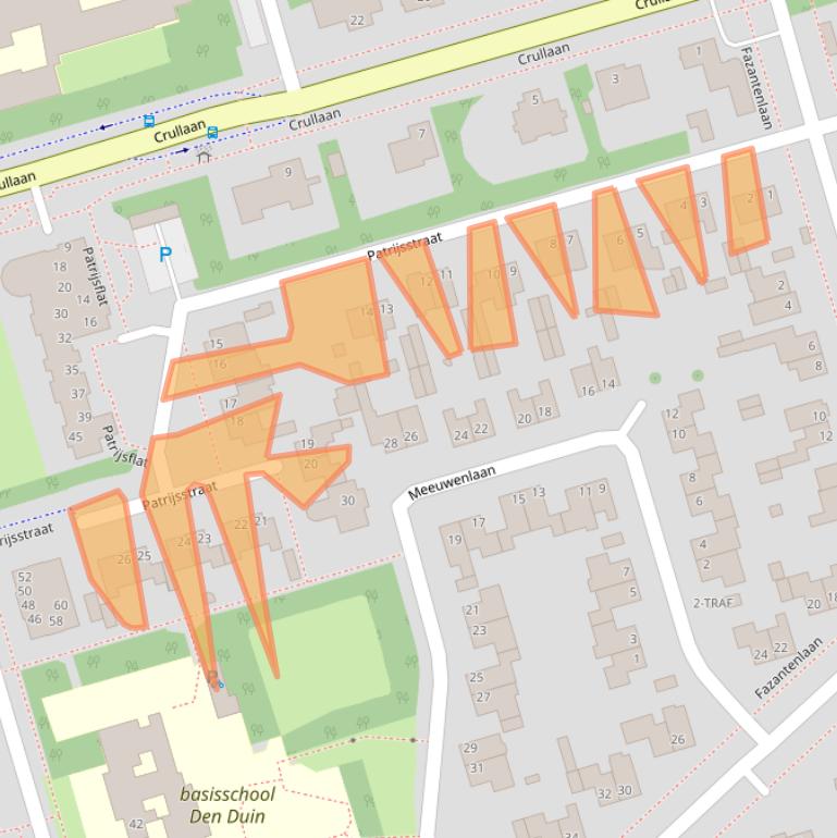 Kaart van postcodegebied 4921VZ.