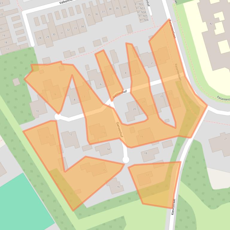 Kaart van postcodegebied 4921WB.