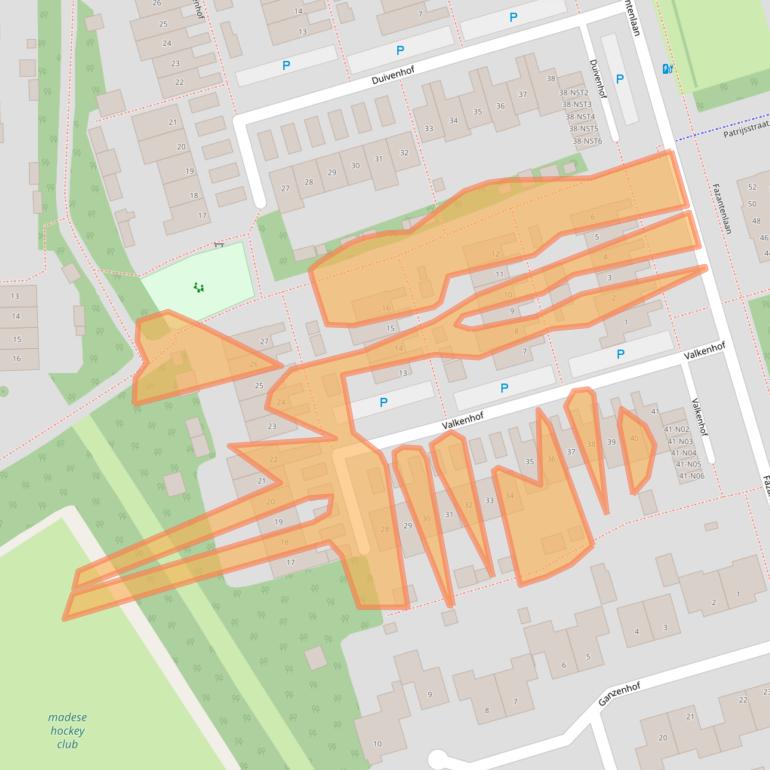 Kaart van postcodegebied 4921WE.
