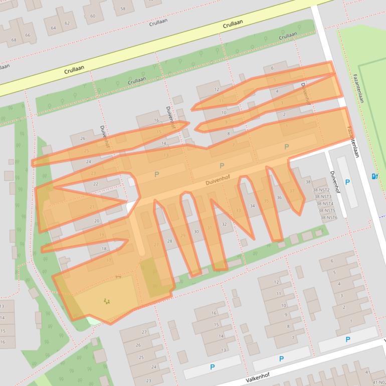 Kaart van postcodegebied 4921WG.