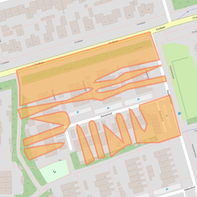 Kaart van postcodegebied 4921WH.