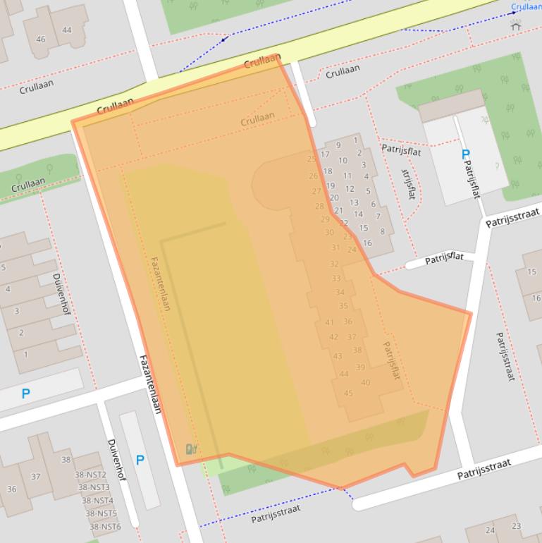 Kaart van postcodegebied 4921WK.