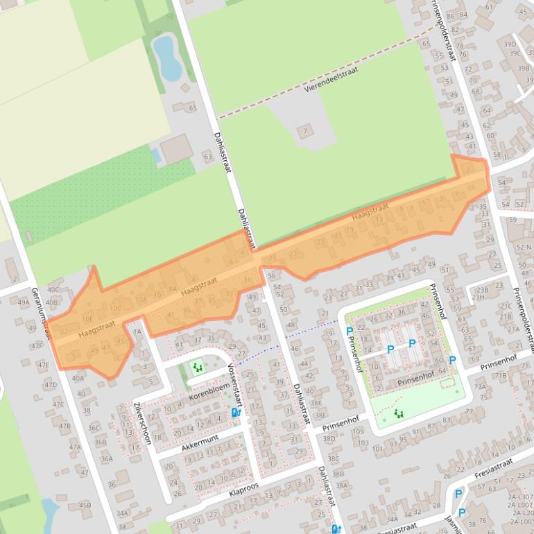 Kaart van postcodegebied 4921XA.