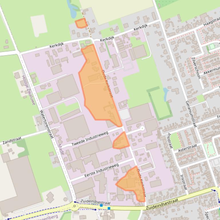 Kaart van postcodegebied 4921XD.