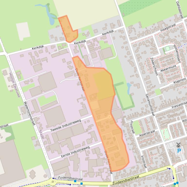 Kaart van postcodegebied 4921XE.