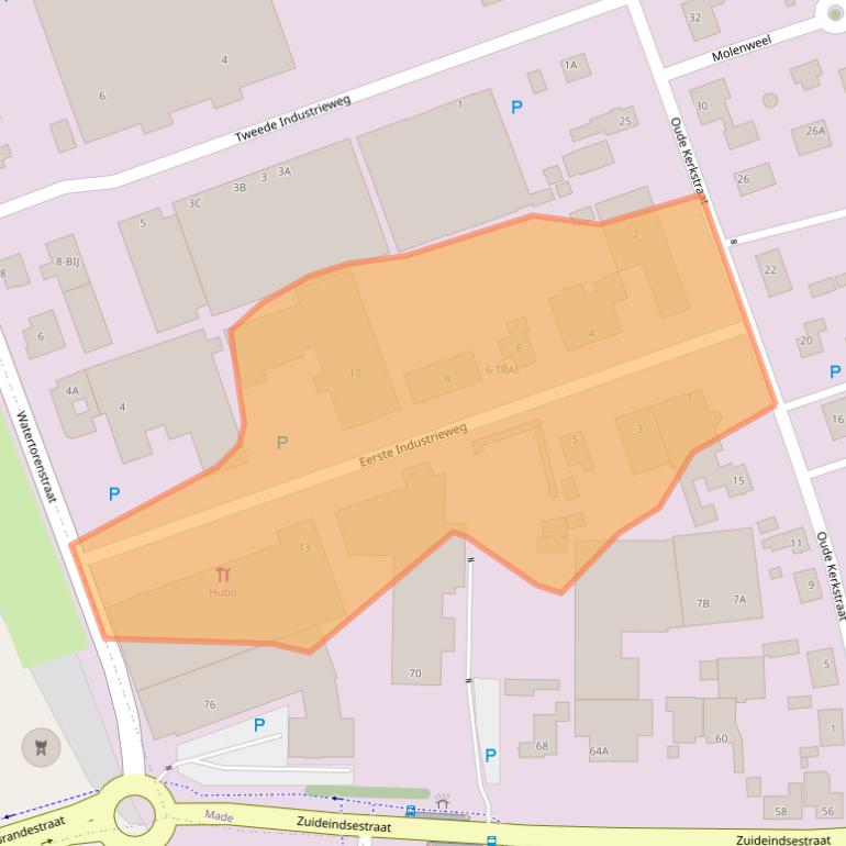 Kaart van postcodegebied 4921XJ.