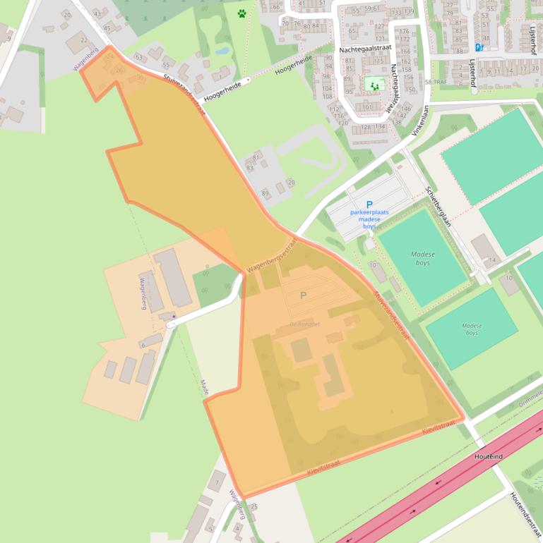 Kaart van postcodegebied 4921XR.