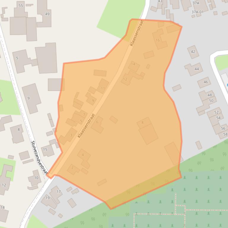 Kaart van postcodegebied 4921XS.