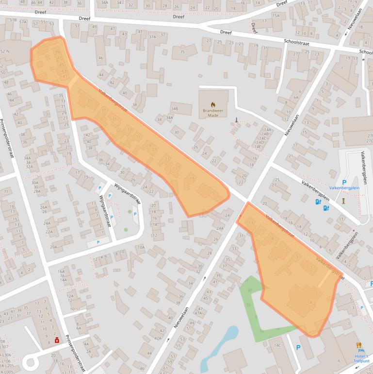 Kaart van postcodegebied 4921ZC.