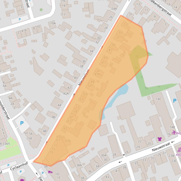 Kaart van postcodegebied 4921ZG.