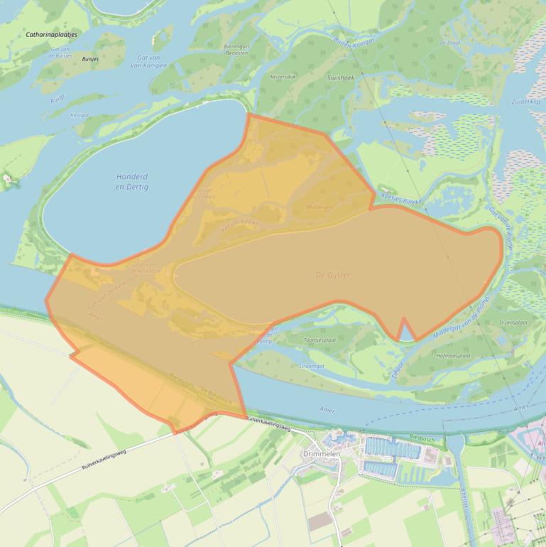 Kaart van postcodegebied 4924AC.