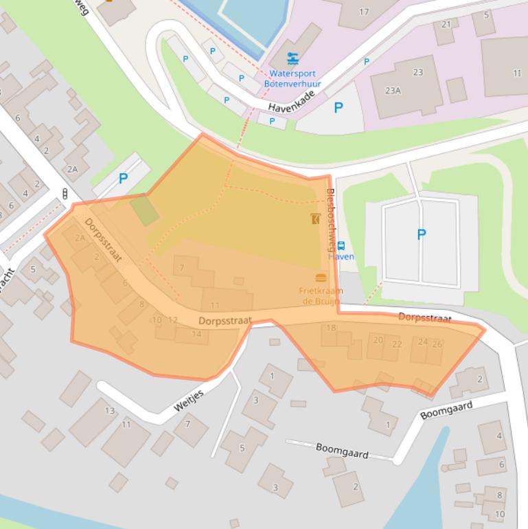 Kaart van postcodegebied 4924BE.