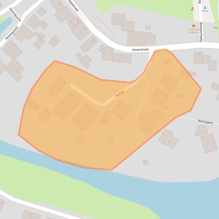 Kaart van postcodegebied 4924BJ.