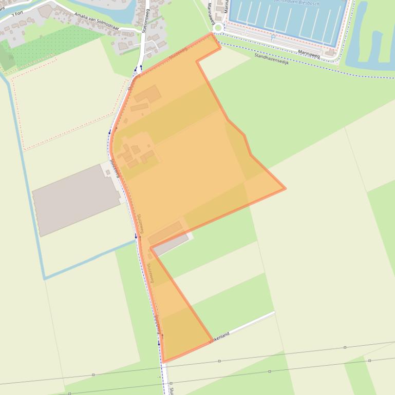 Kaart van postcodegebied 4924EB.