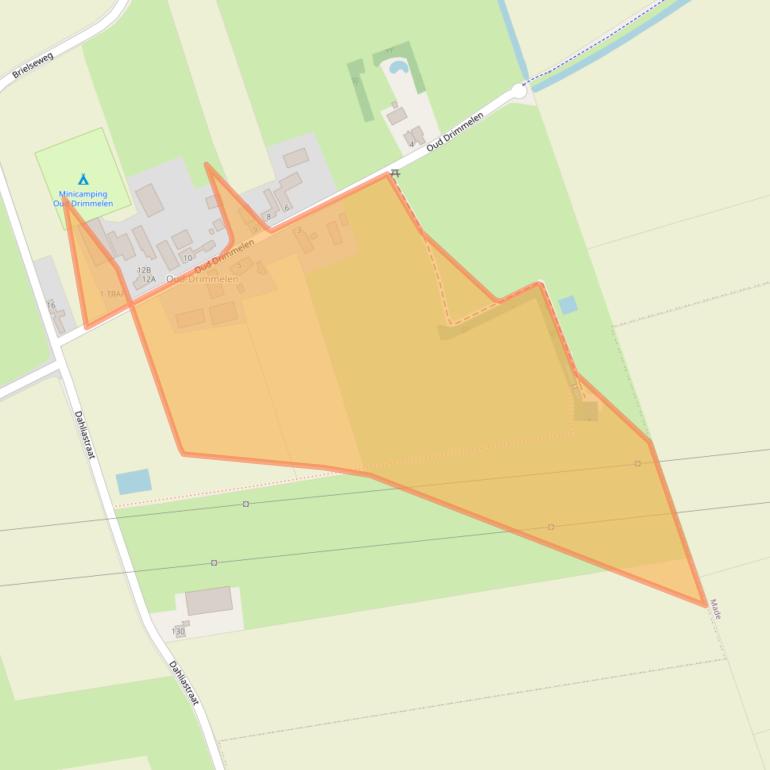 Kaart van postcodegebied 4924EJ.