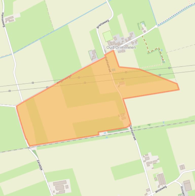 Kaart van postcodegebied 4924EL.