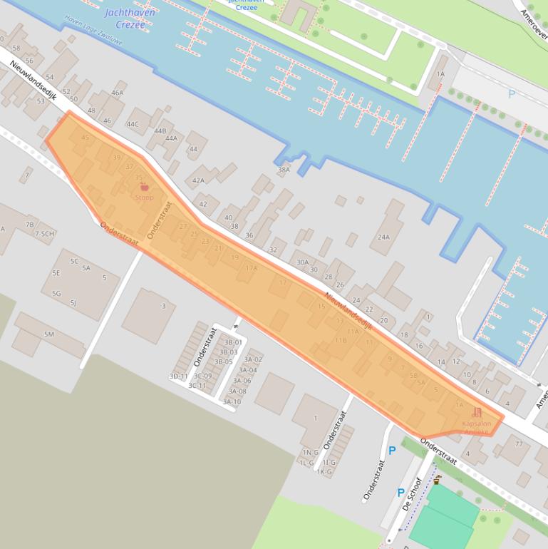 Kaart van postcodegebied 4926AM.