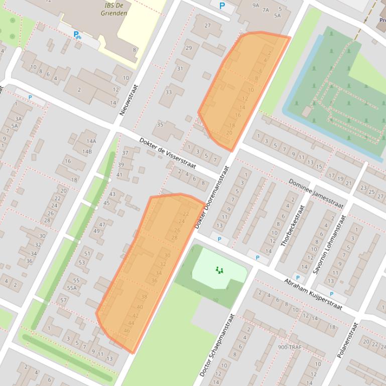 Kaart van postcodegebied 4926BE.