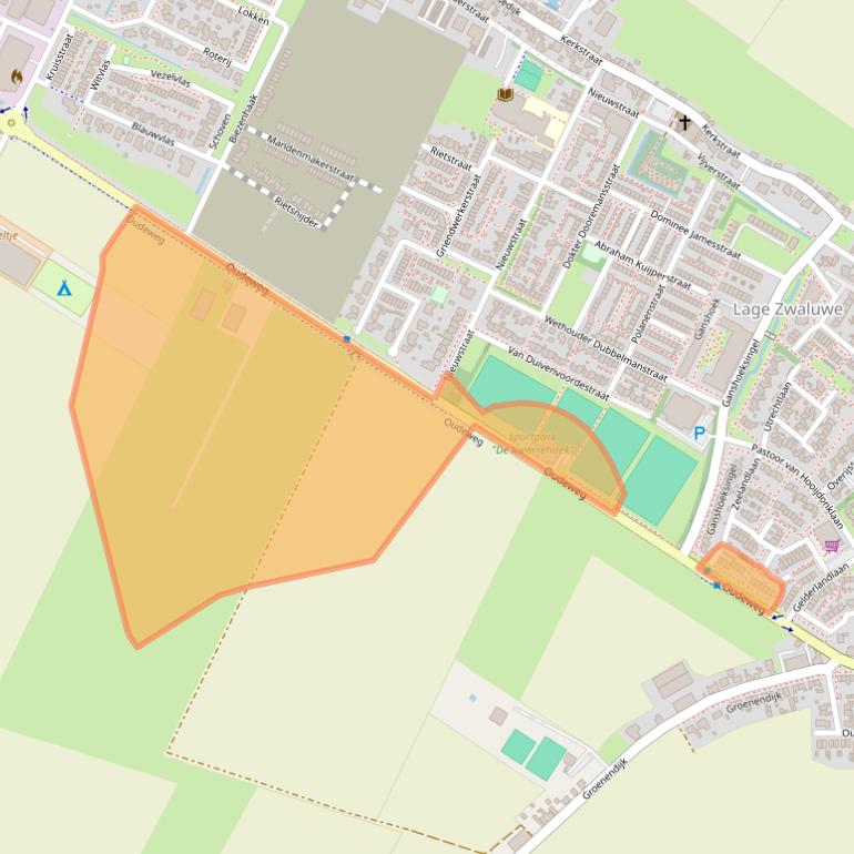 Kaart van postcodegebied 4926BV.