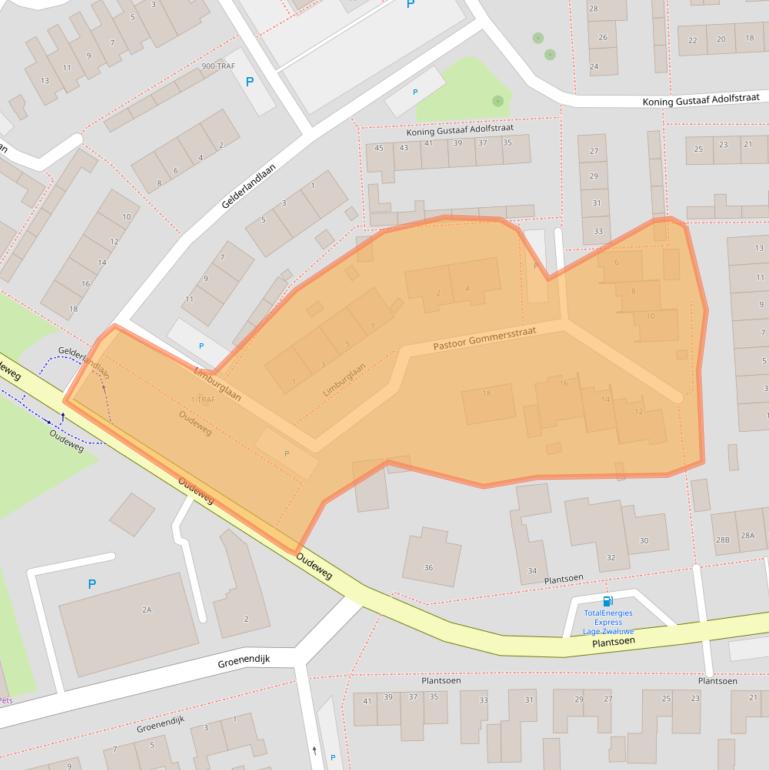 Kaart van postcodegebied 4926CB.