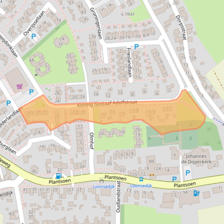 Kaart van postcodegebied 4926CD.