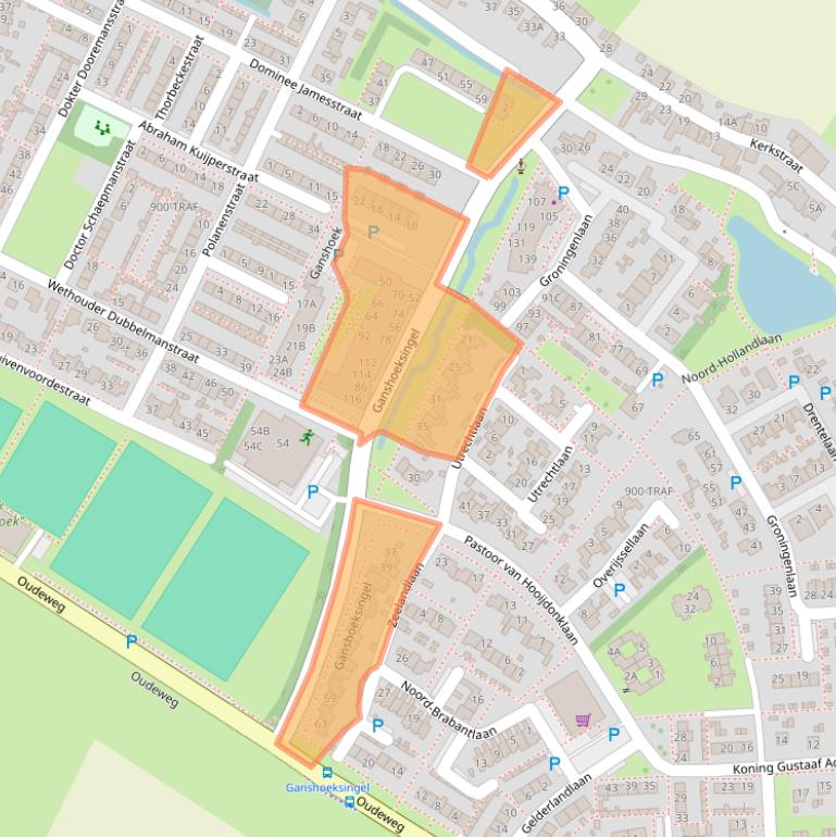 Kaart van postcodegebied 4926CN.