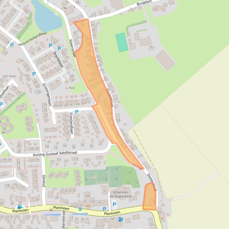 Kaart van postcodegebied 4926CP.