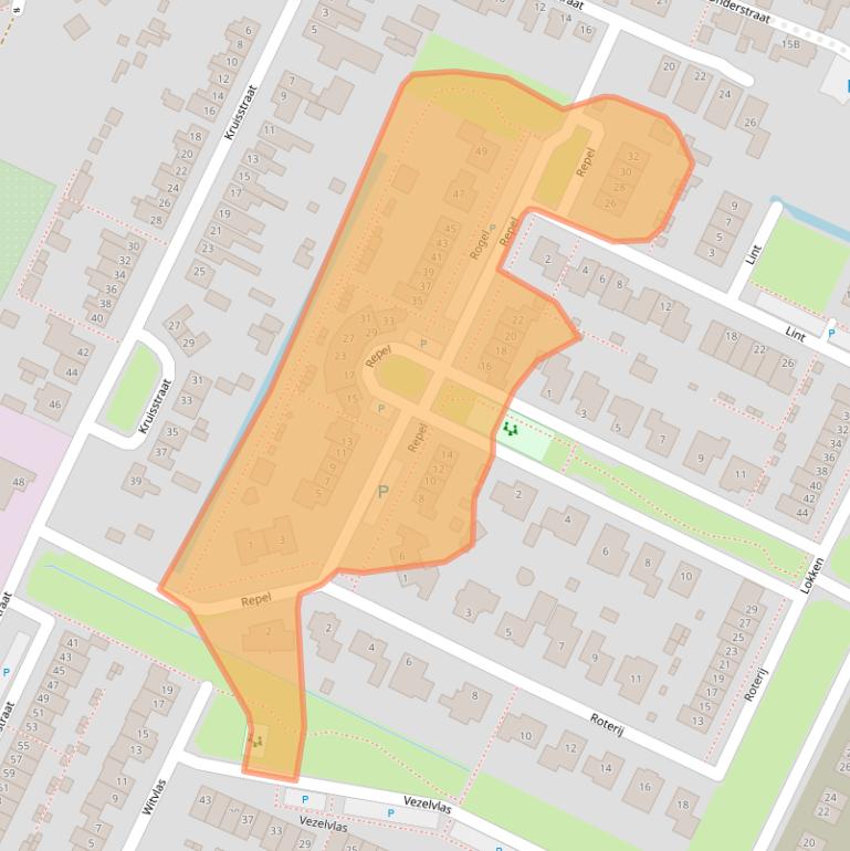 Kaart van postcodegebied 4926DD.