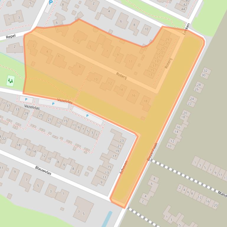 Kaart van postcodegebied 4926DE.