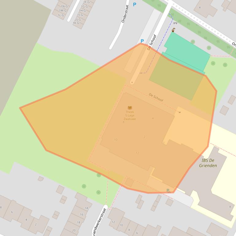 Kaart van postcodegebied 4926DJ.