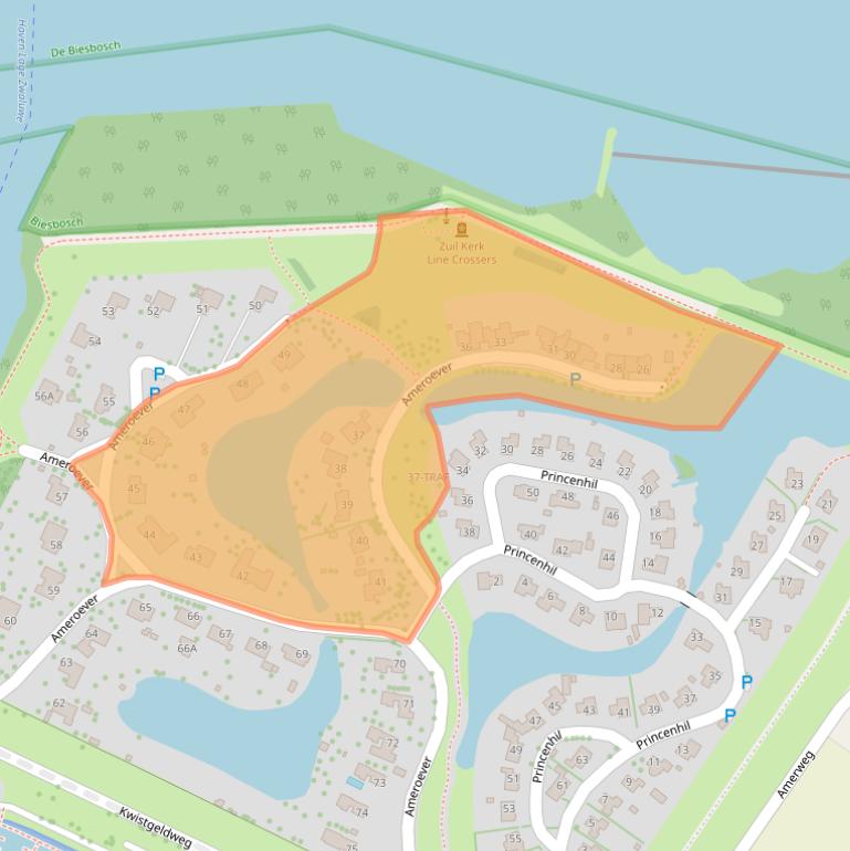 Kaart van postcodegebied 4926EC.